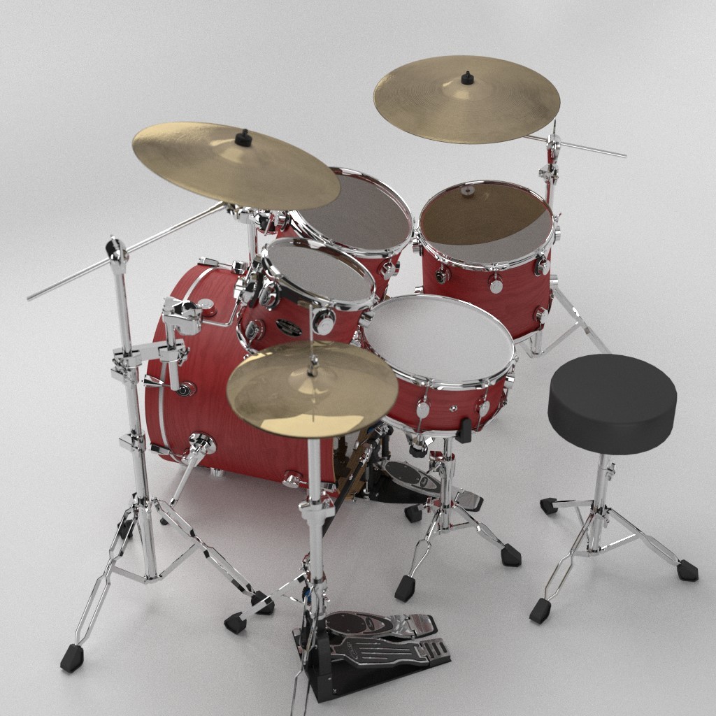 Detailed Drum Set preview image 2